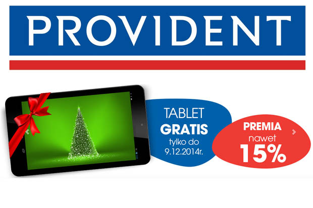 Provident - promocja na tablet i premie 15 procent