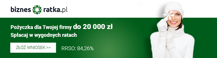 Pożyczka do 20 000 zł na działalność gospodarczą od Biznes ratka.pl