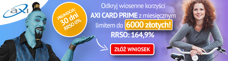 Karta Kredytowa AXI - skorzystaj z oferty!